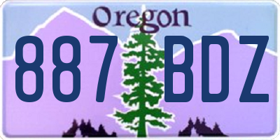 OR license plate 887BDZ