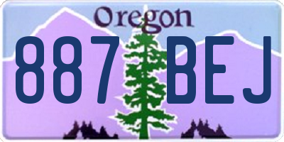 OR license plate 887BEJ