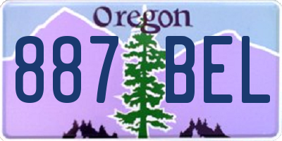 OR license plate 887BEL