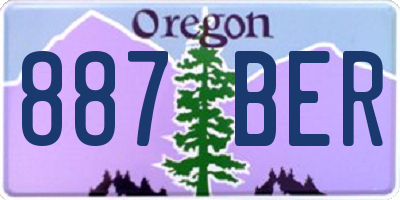 OR license plate 887BER