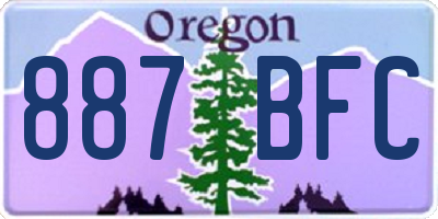 OR license plate 887BFC