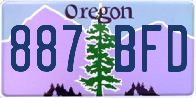 OR license plate 887BFD
