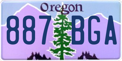 OR license plate 887BGA