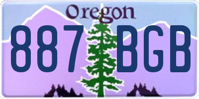 OR license plate 887BGB