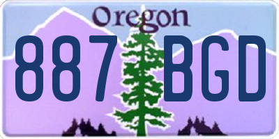 OR license plate 887BGD