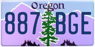 OR license plate 887BGE