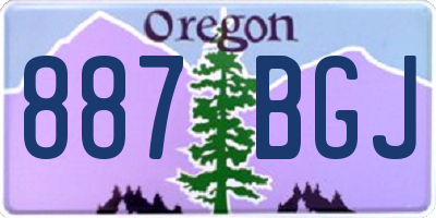 OR license plate 887BGJ