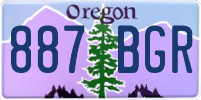 OR license plate 887BGR