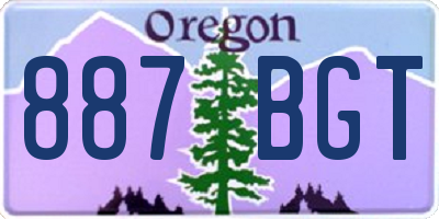 OR license plate 887BGT