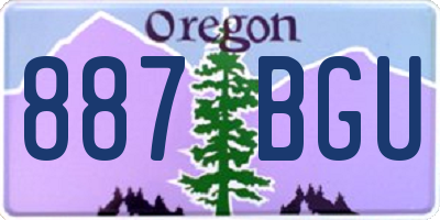 OR license plate 887BGU