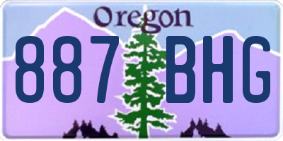 OR license plate 887BHG