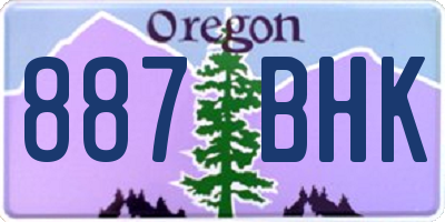 OR license plate 887BHK