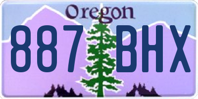 OR license plate 887BHX