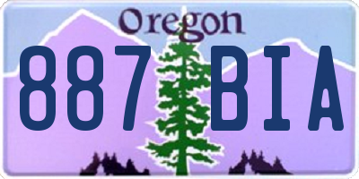 OR license plate 887BIA