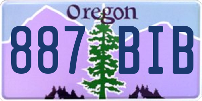 OR license plate 887BIB