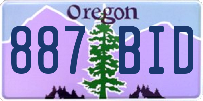 OR license plate 887BID