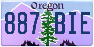 OR license plate 887BIE