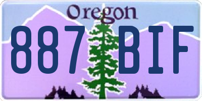 OR license plate 887BIF