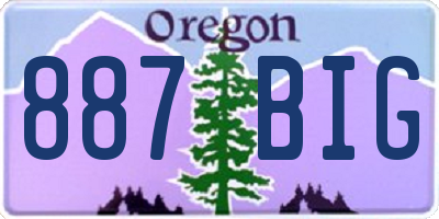 OR license plate 887BIG