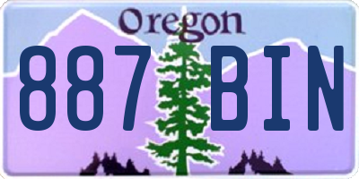 OR license plate 887BIN