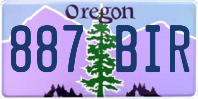 OR license plate 887BIR