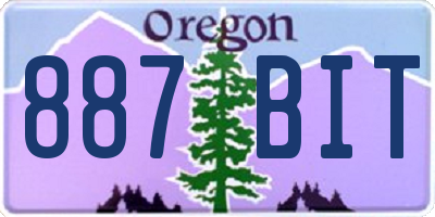 OR license plate 887BIT
