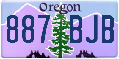 OR license plate 887BJB