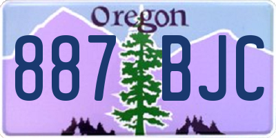 OR license plate 887BJC