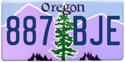 OR license plate 887BJE