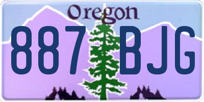 OR license plate 887BJG