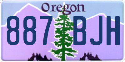 OR license plate 887BJH