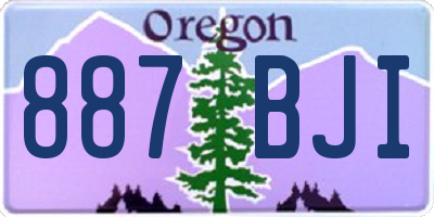 OR license plate 887BJI