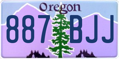 OR license plate 887BJJ