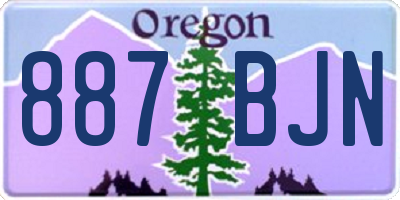OR license plate 887BJN