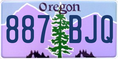 OR license plate 887BJQ