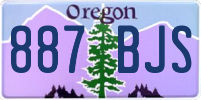 OR license plate 887BJS