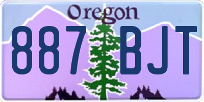 OR license plate 887BJT
