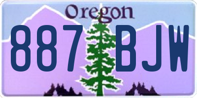 OR license plate 887BJW
