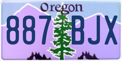 OR license plate 887BJX