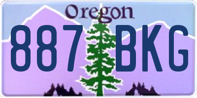 OR license plate 887BKG