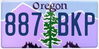 OR license plate 887BKP