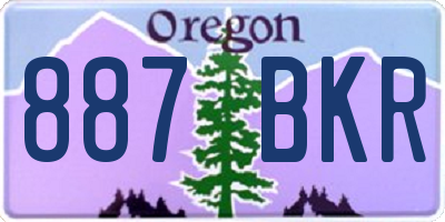OR license plate 887BKR