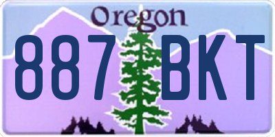 OR license plate 887BKT