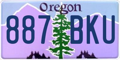 OR license plate 887BKU