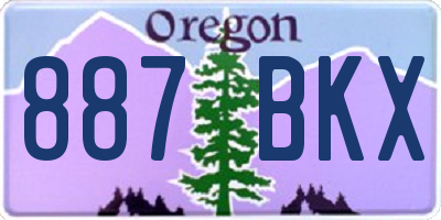 OR license plate 887BKX
