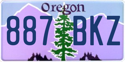 OR license plate 887BKZ