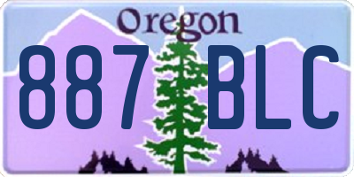 OR license plate 887BLC