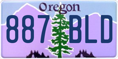 OR license plate 887BLD