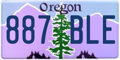 OR license plate 887BLE