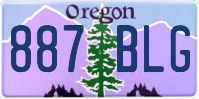 OR license plate 887BLG